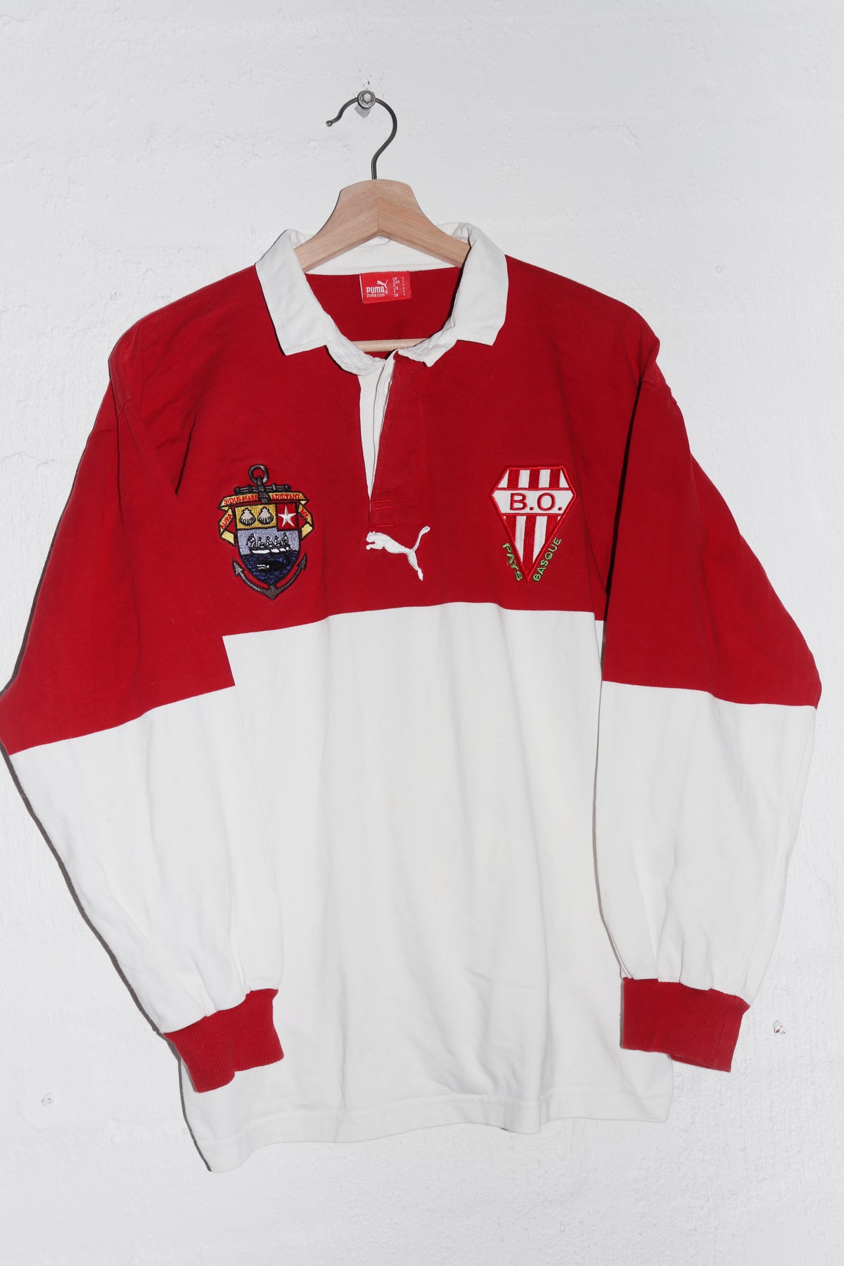 Vintage 2003-04 Puma Biarritz Olympique French Rugby Thick Polo Jumper (M)