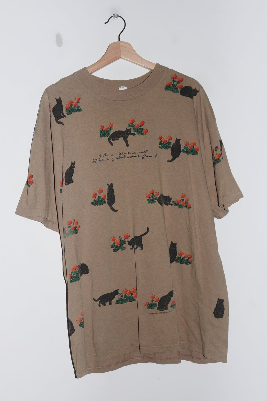 Vintage 90s Cats Full Print Graphic Tee (1996) (XL)