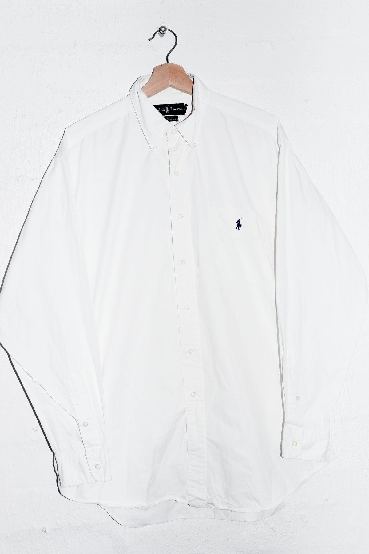 Vintage Polo Ralph Lauren Embroidered Logo Thick Button Up Shirt (XL)