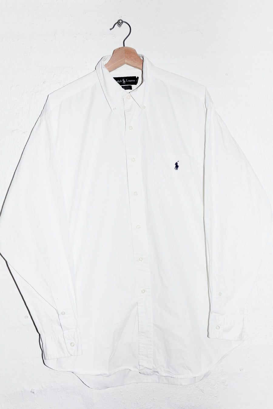 Vintage Polo Ralph Lauren Embroidered Logo Thick Button Up Shirt (XL)