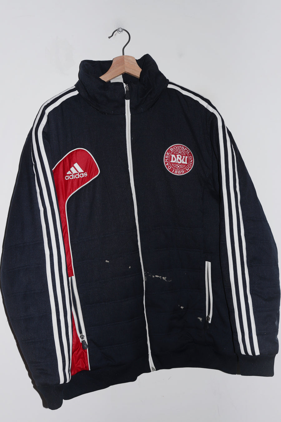 2012 Euros Adidas Denmark Football Training Padded Outerwear Jacket (L)
