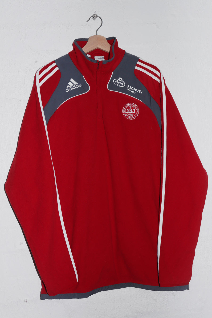 2008 Euros Denmark Football Training Quarter Zip Fleece Jumper (L)