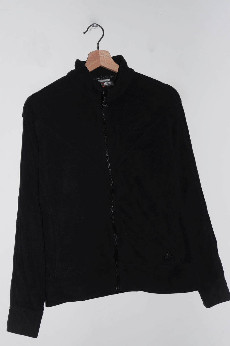 Vintage Nike ACG Embroidered Lung Logo Black Fleece Jacket (M)