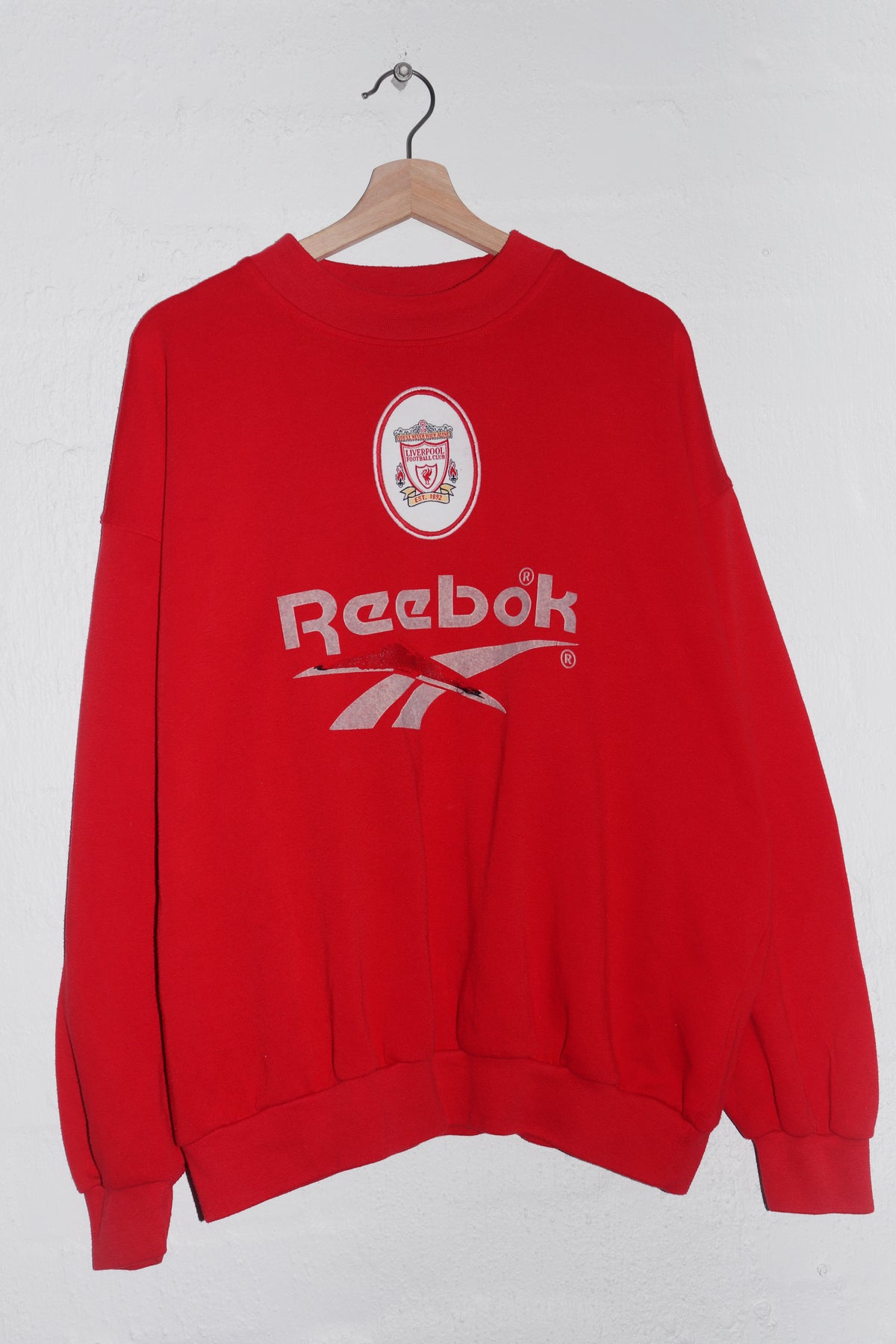 Vintage 90s Reebok Liverpool Football Training Sweatshirt (Rare) (L)