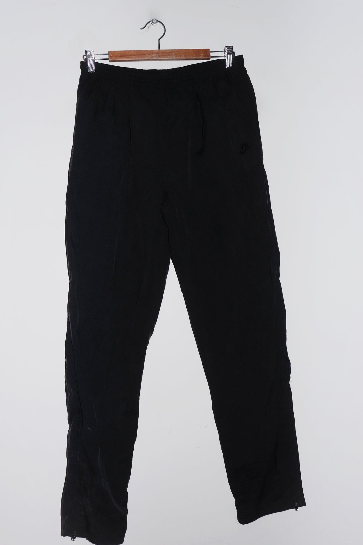 Vintage 90s Nike Embroidered Swoosh Black Track Pants (30-32)