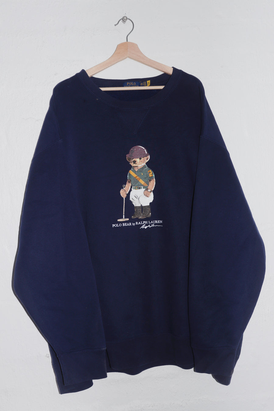 Polo Ralph Lauren Bear Outfit Graphic Thick Sweatshirt (Rare) (3XL)