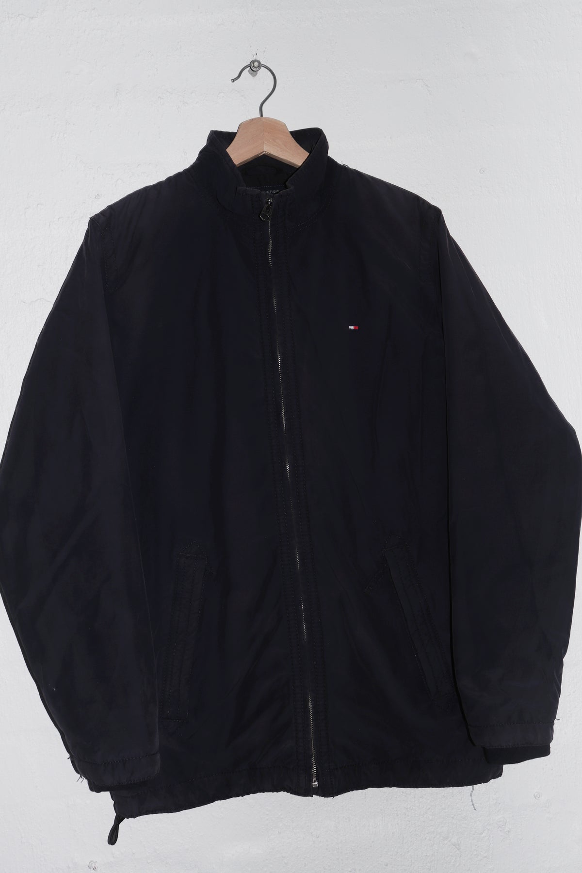 Tommy Hilfiger Embroidered Logo Faded Navy Padded Outerwear Jacket (M)