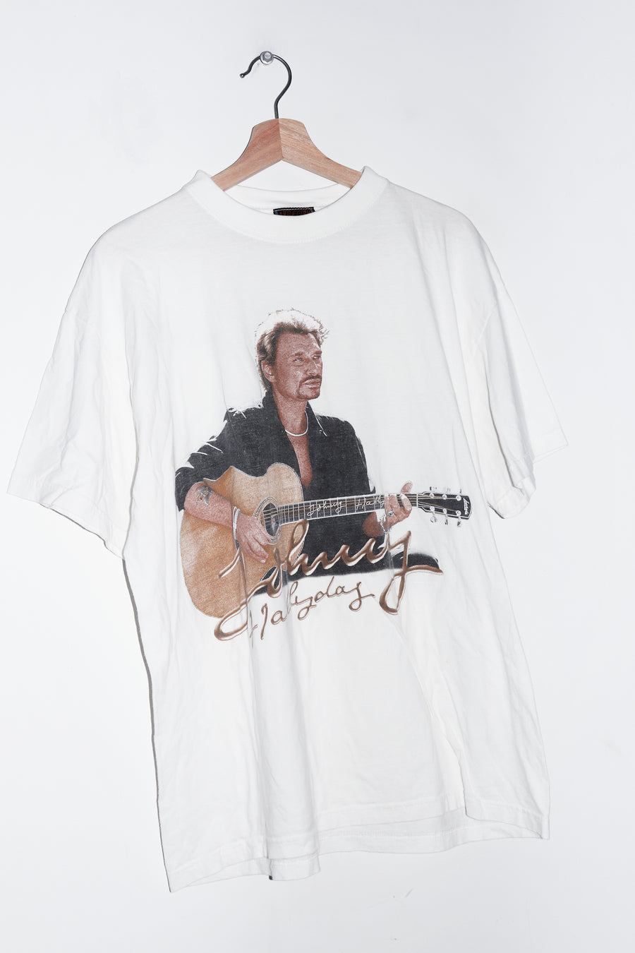 Vintage 90s Johnny Hallyday Double Sided Graphic Tee (L)