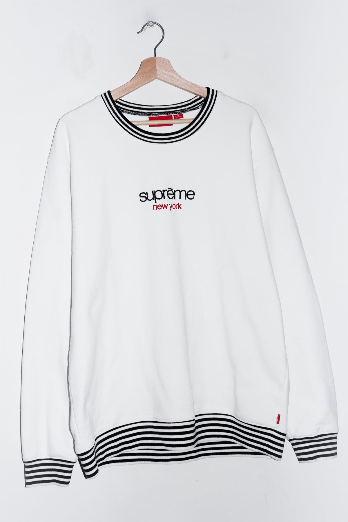 Supreme New York Embroidered Spellout Heavyweight Sweatshirt (Rare) (XL)