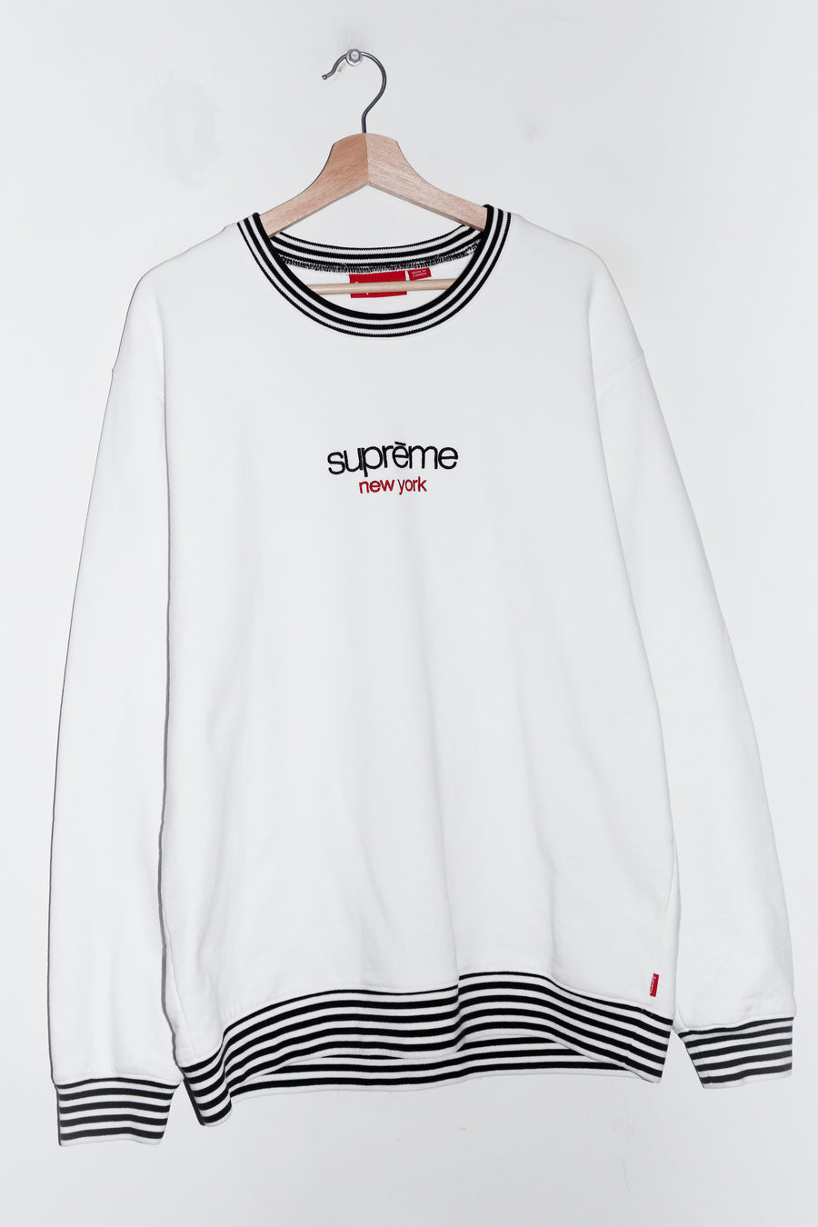 Supreme New York Embroidered Spellout Heavyweight Sweatshirt (Rare) (XL)