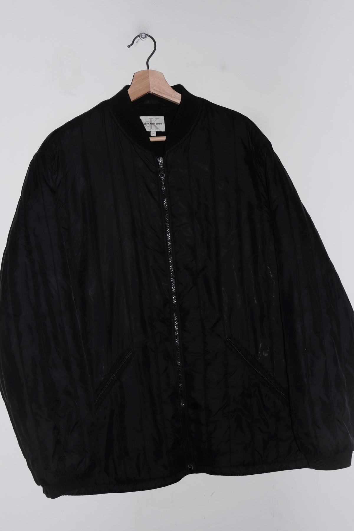 Old School Calvin Klein Jeans Spellout Thick Padded Outerwear Jacket (M-L)