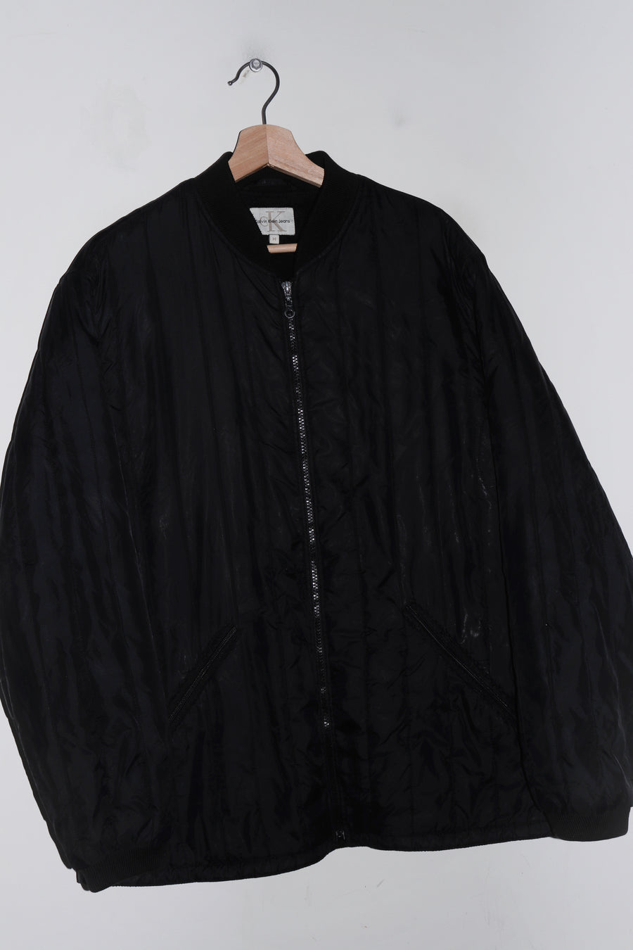 Old School Calvin Klein Jeans Spellout Thick Padded Outerwear Jacket (M-L)