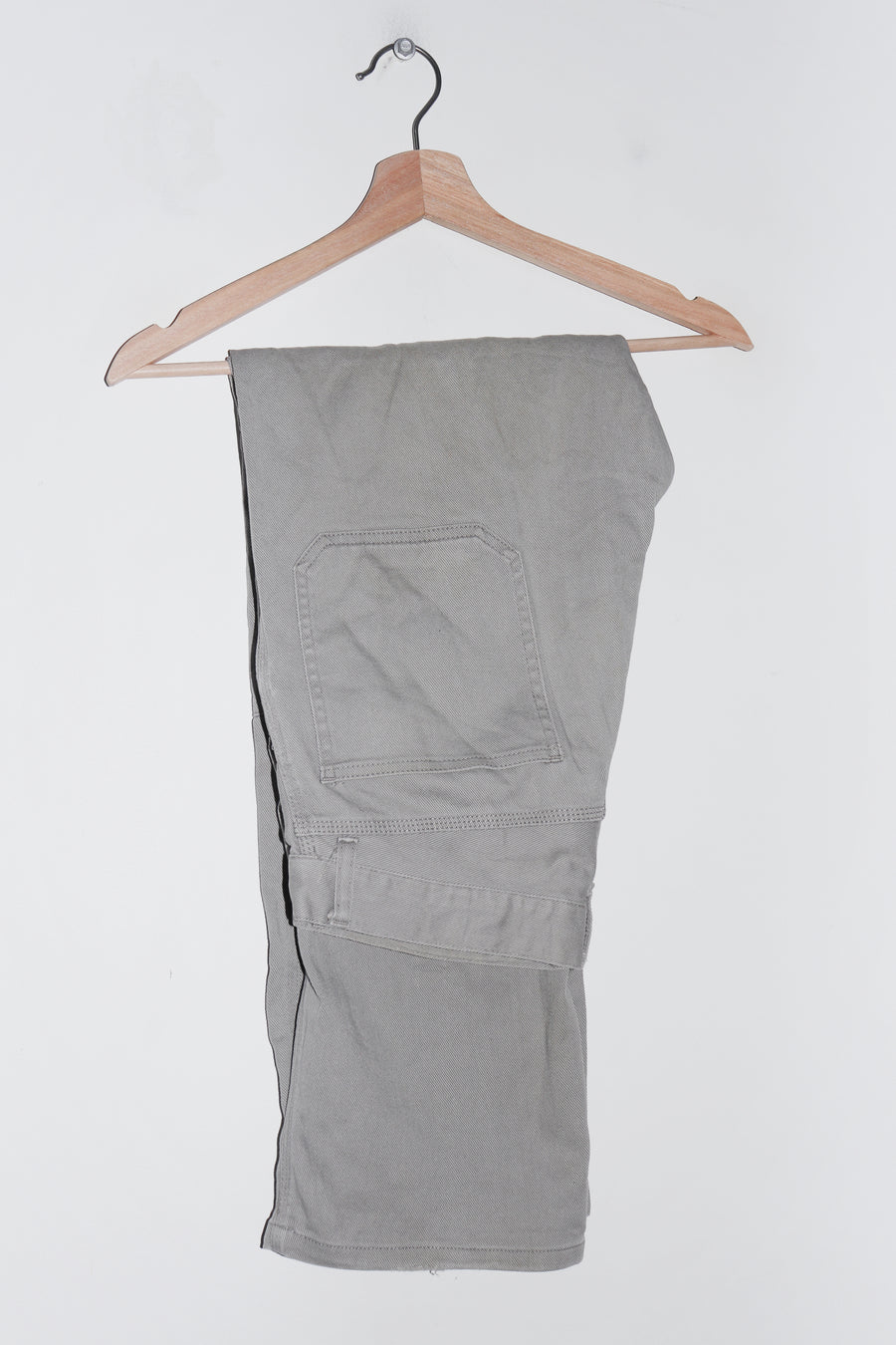 Issey Miyake CABANE de ZUCCa Light Grey Canvas Pants (30)