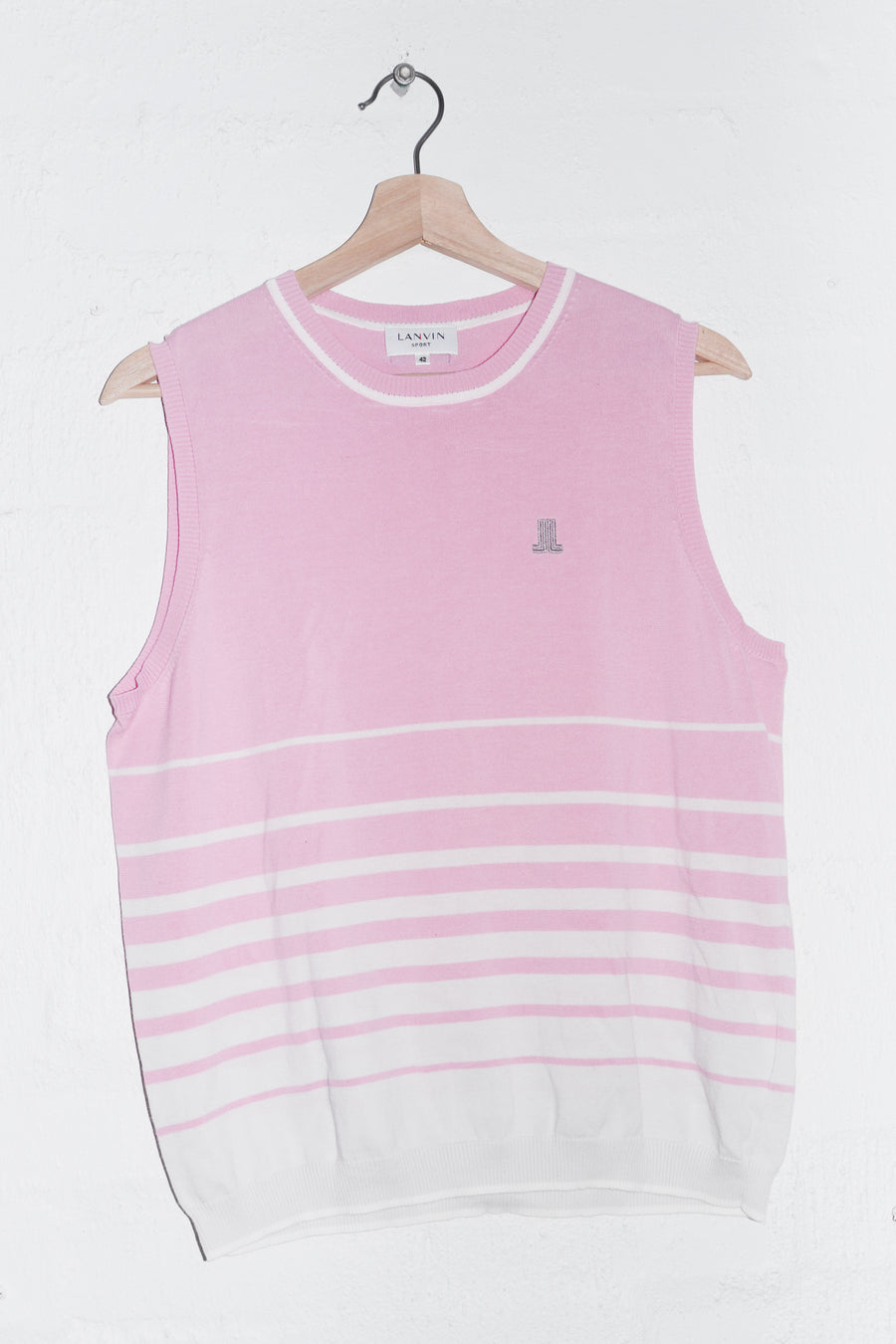 Vintage Lanvin Sport Embroidered Logo Knitted Sweater Vest (M)