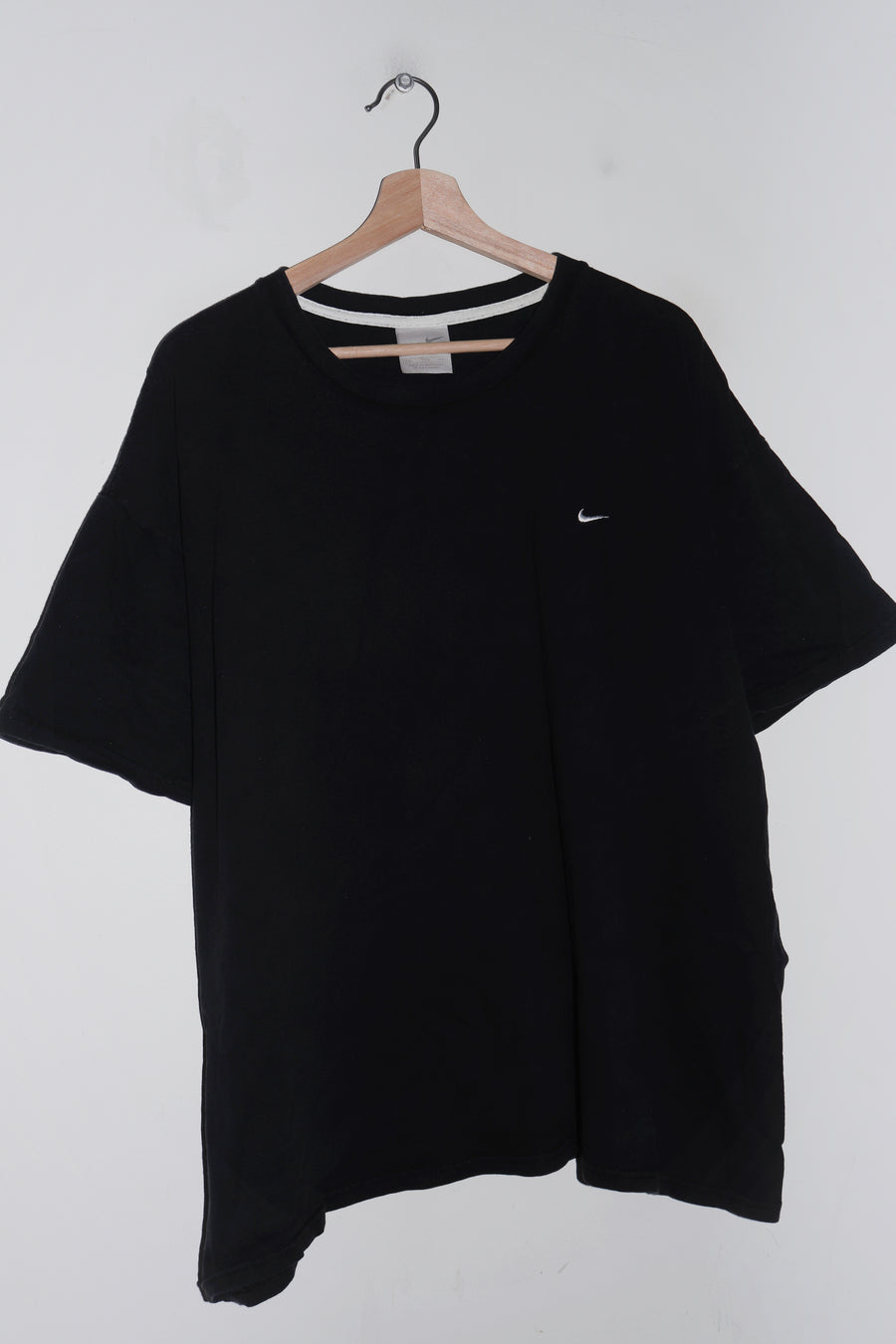 Vintage Nike Embroidered Mini Swoosh Black Tee (XL)
