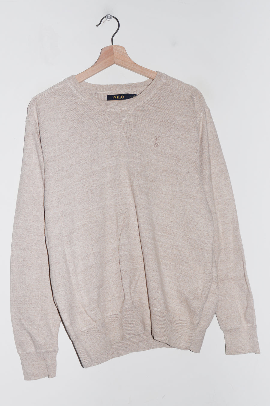 Polo Ralph Lauren Embroidered Logo Sand Knitted Sweater (M)
