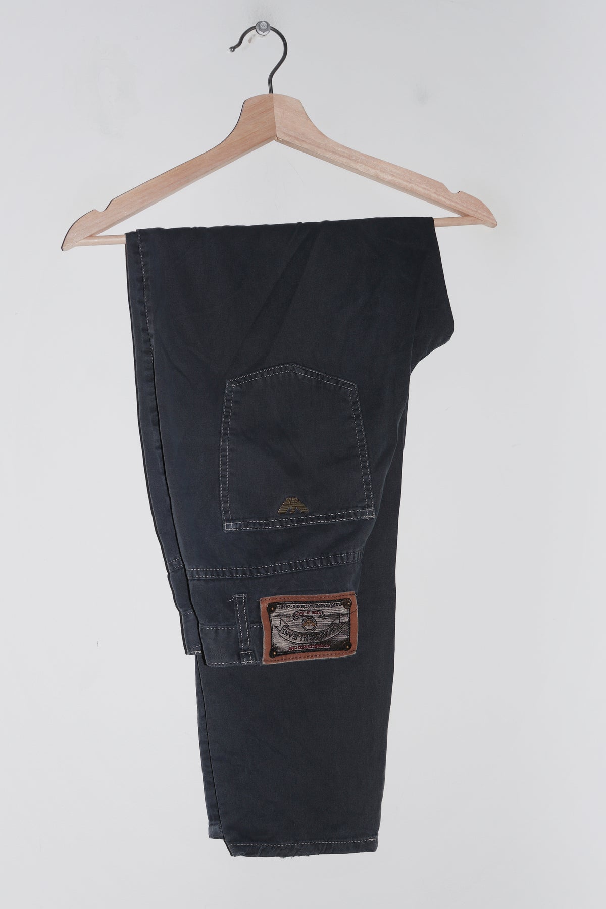 Vintage Armani Jeans Metal Logo Thick Cotton Pants (6-8)