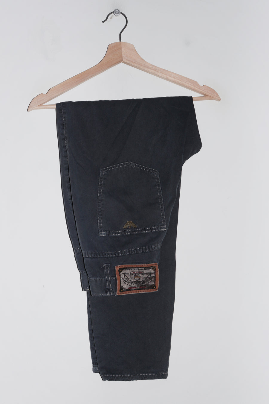 Vintage Armani Jeans Metal Logo Thick Cotton Pants (6-8)