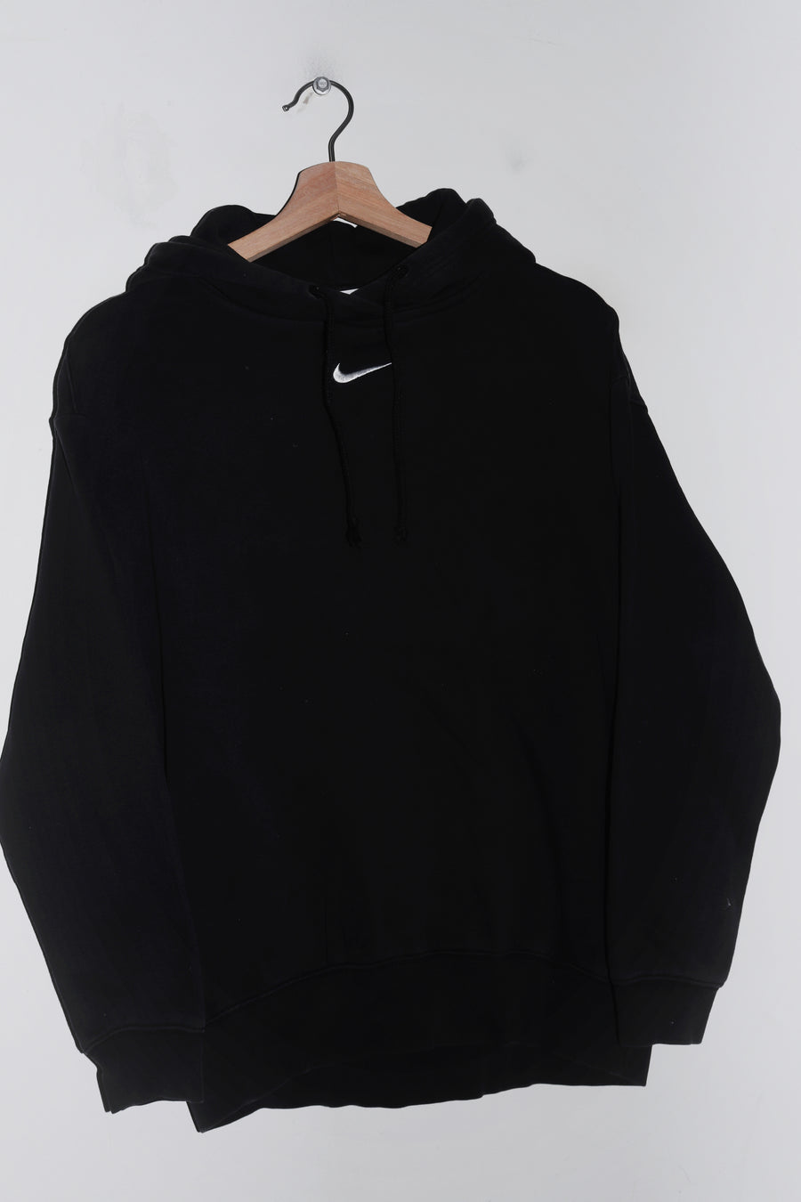 Nike Embroidered Centre Swoosh Black Hoodie (M)