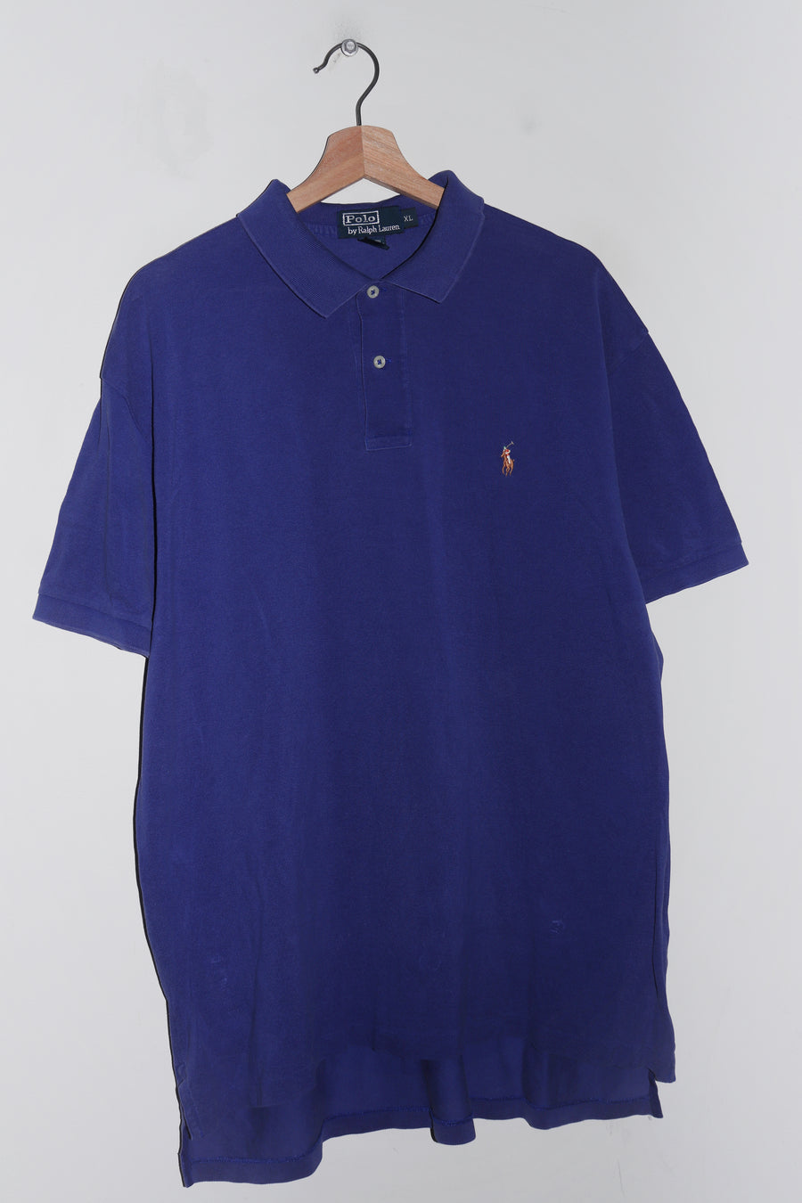 Polo Ralph Lauren Embroidered Logo Thick Blue Polo (L-XL)