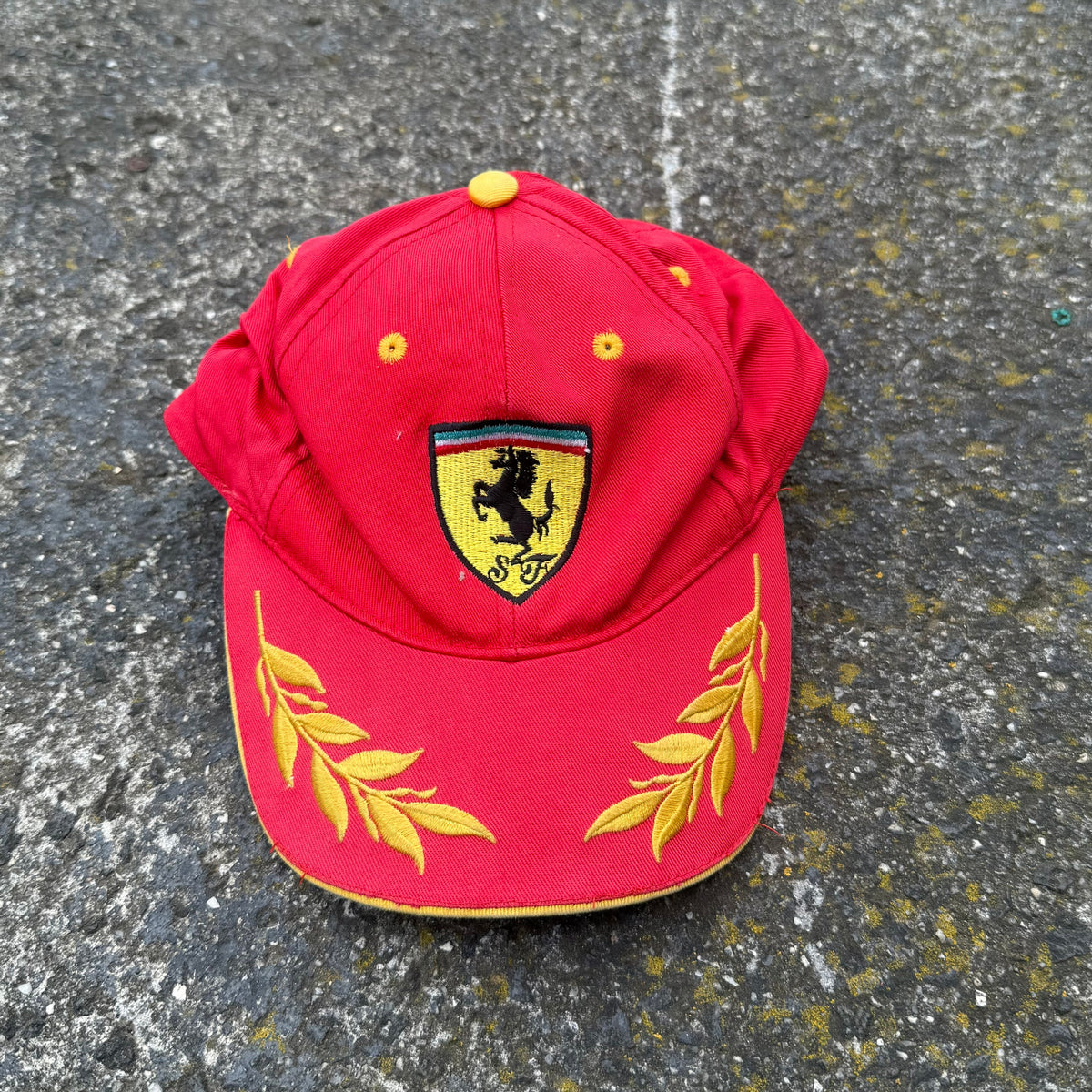 Vintage Ferrari Embroidered Graphic Racing Hat