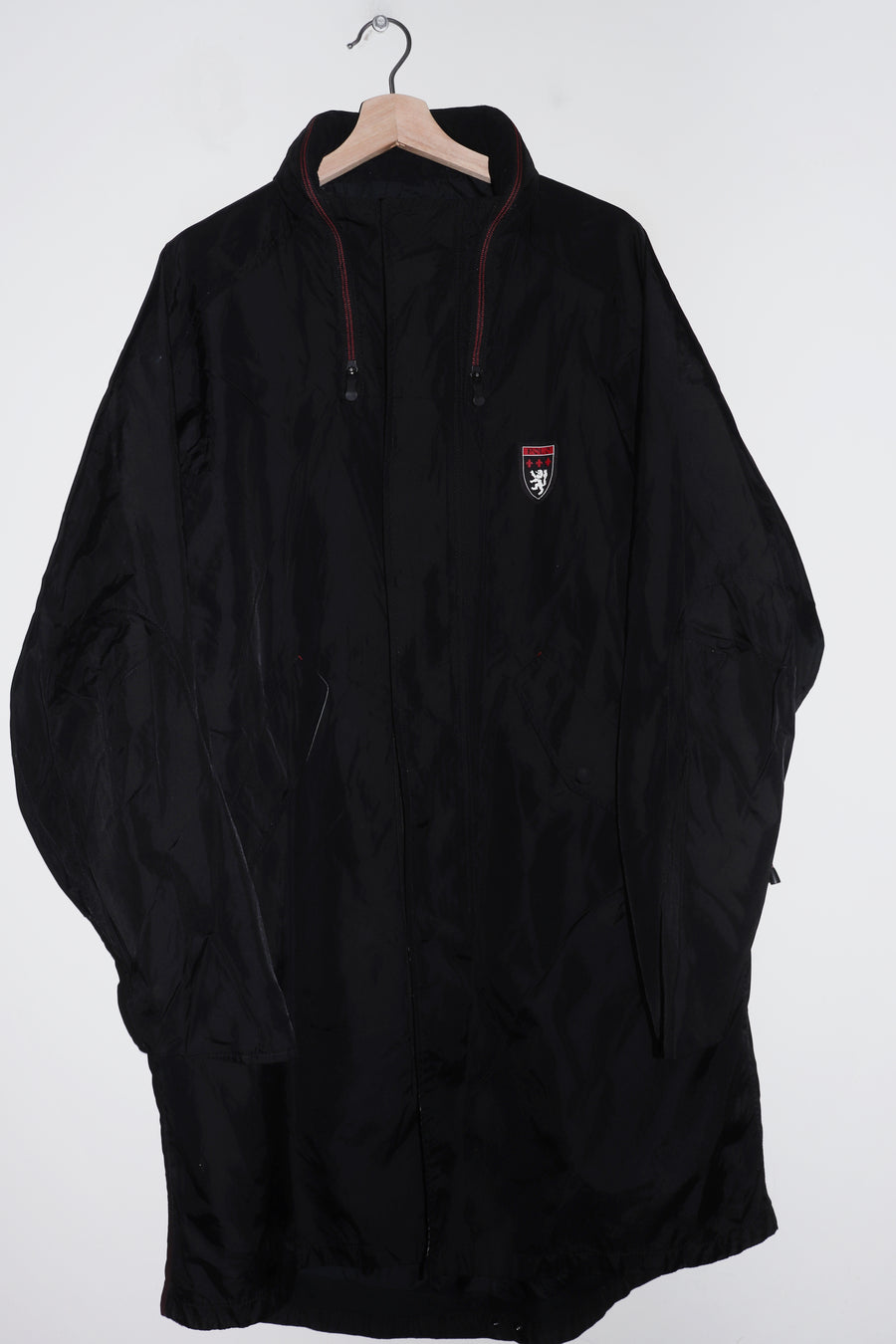 Vintage Polo Sport Rubber Logo Outerwear Black Expedition Coat (Rare) (L)