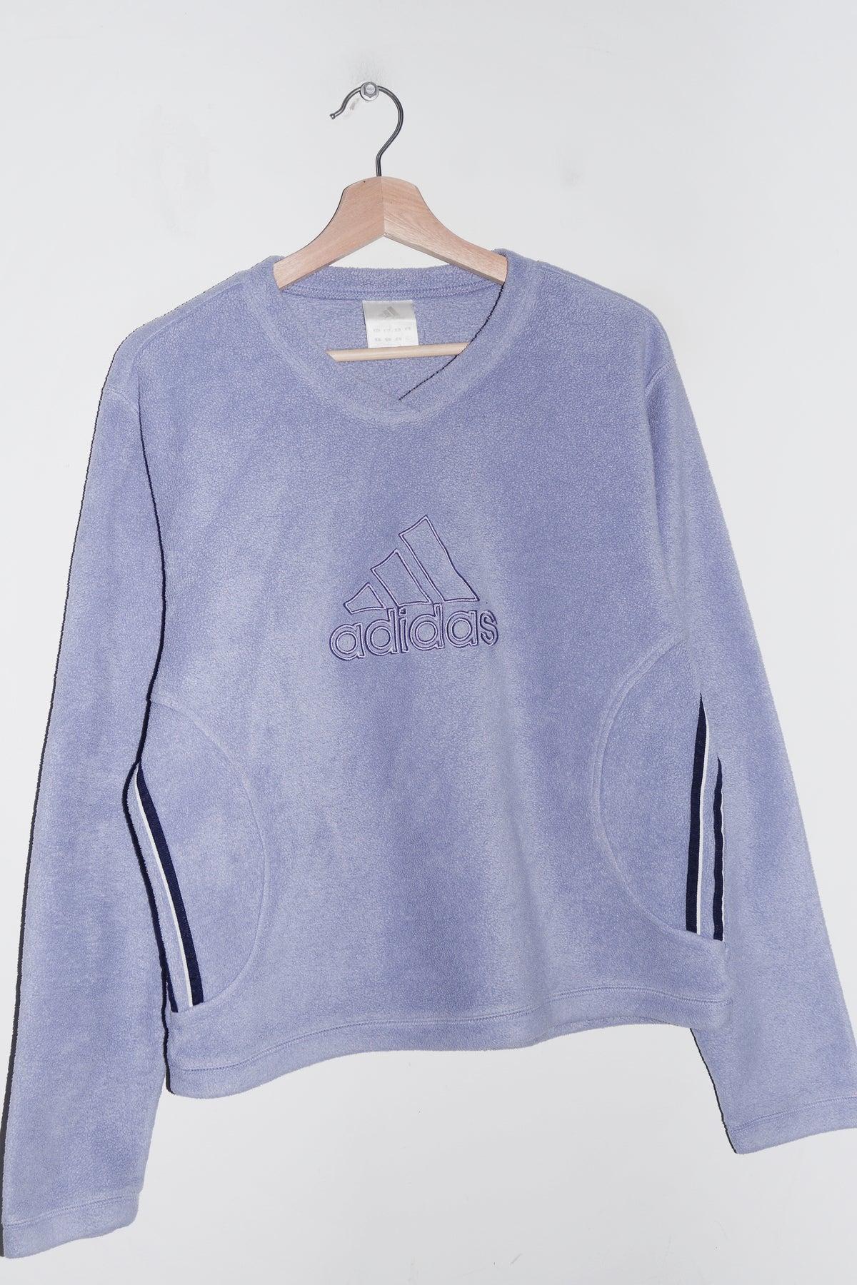 Vintage Adidas Embroidered Graphic Fleece Jumper (M-L)