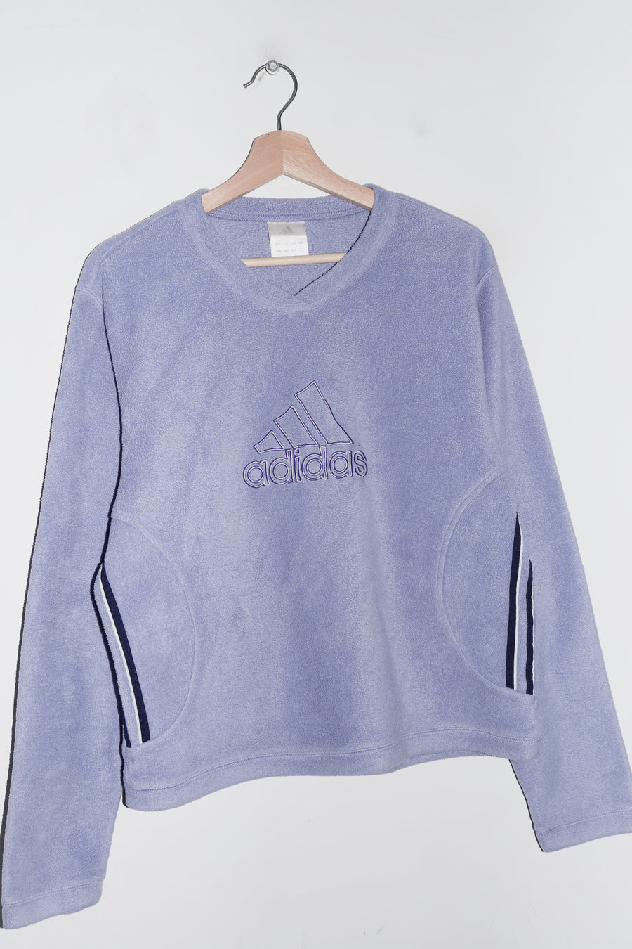 Vintage Adidas Embroidered Graphic Fleece Jumper (M-L)