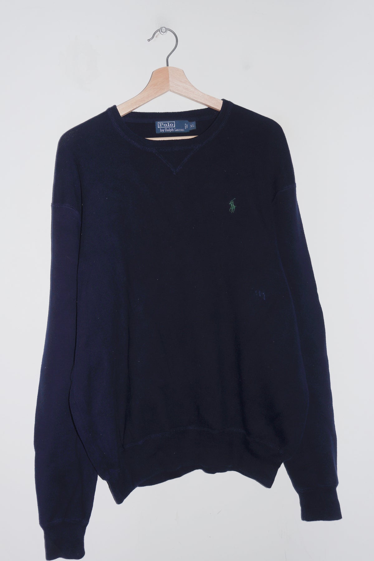 Polo Ralph Lauren Embroidered Logo Navy Knitted Sweater (L-XL)