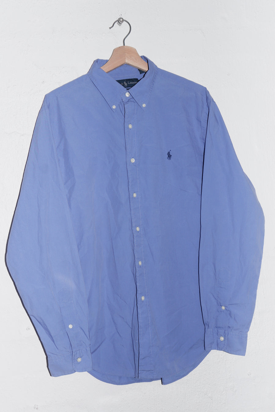 Vintage Polo Ralph Lauren Embroidered Logo Button Up Shirt (L)