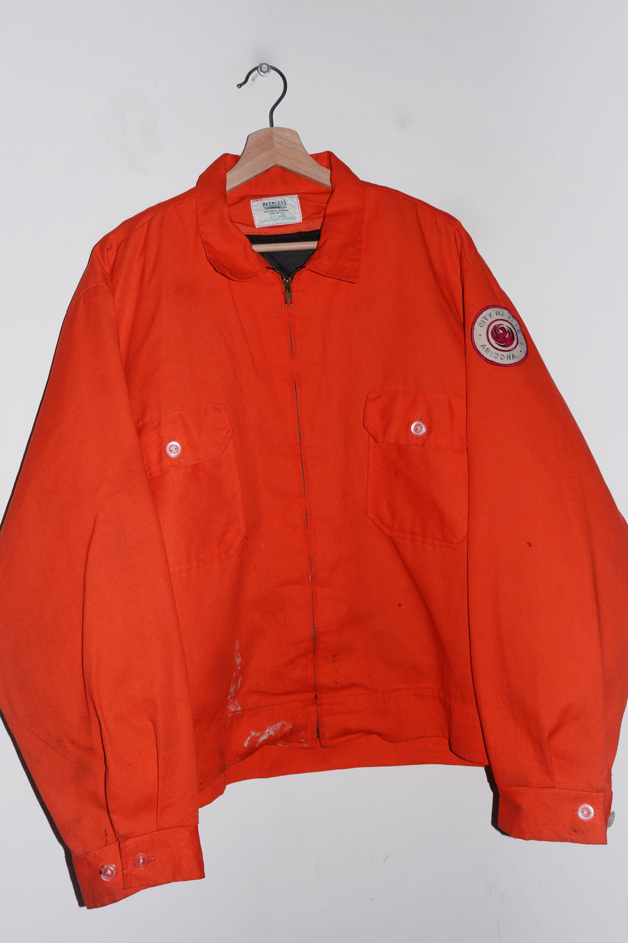 Vintage 80s Arizona Embroidered Patch Thick Quilted Workwear Jacket (L)