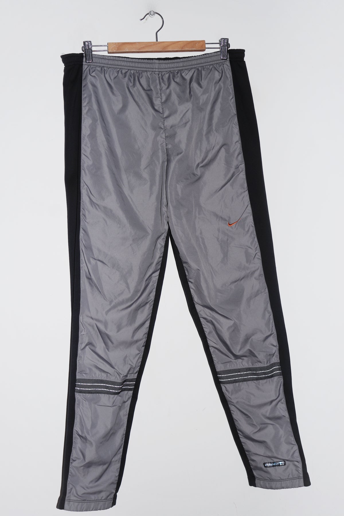 Vintage 90s Nike Embroidered Mini Swoosh Two Tone Track Pants (30-32/10-12)