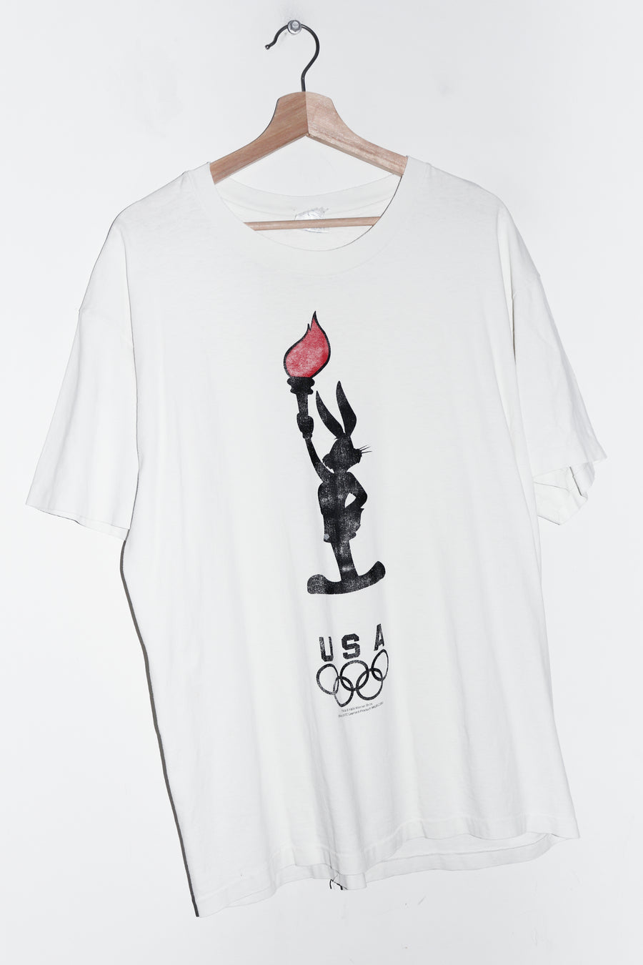 Vintage 1996 Atlanta Olympics Bugs Bunny Torch Graphic Tee (M-L)