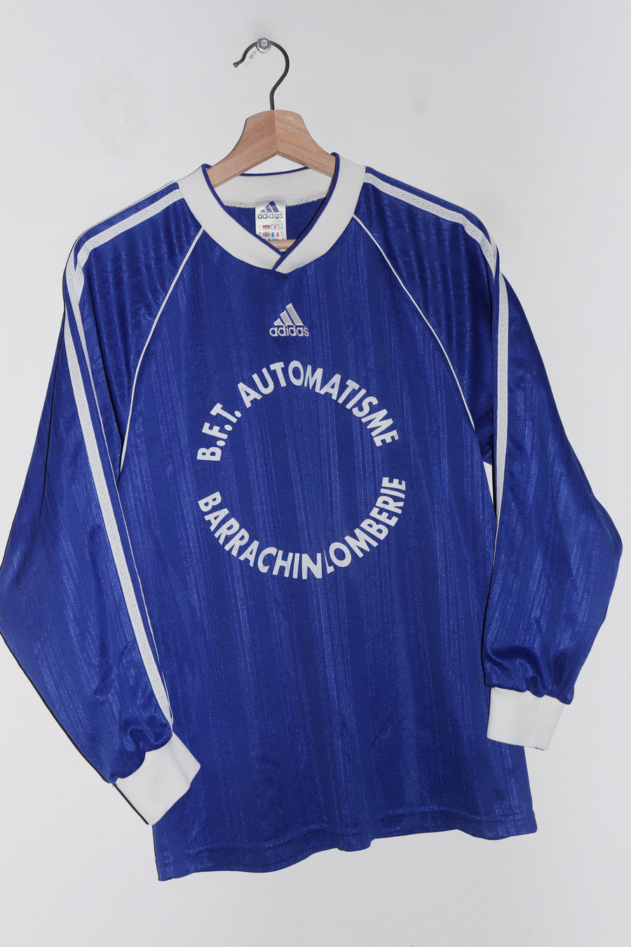 Vintage 90s Adidas Embroidered Logo Long Sleeve Football Kit Jersey (S-M/M)