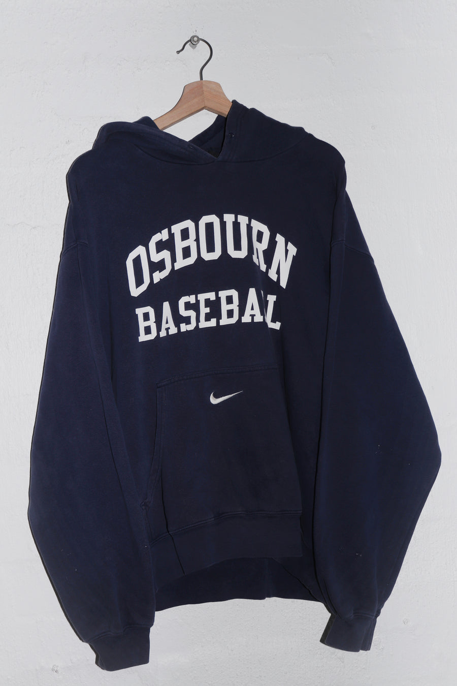 Vintage Nike College Baseball Centre Swoosh Hoodie (Rare) (XL)