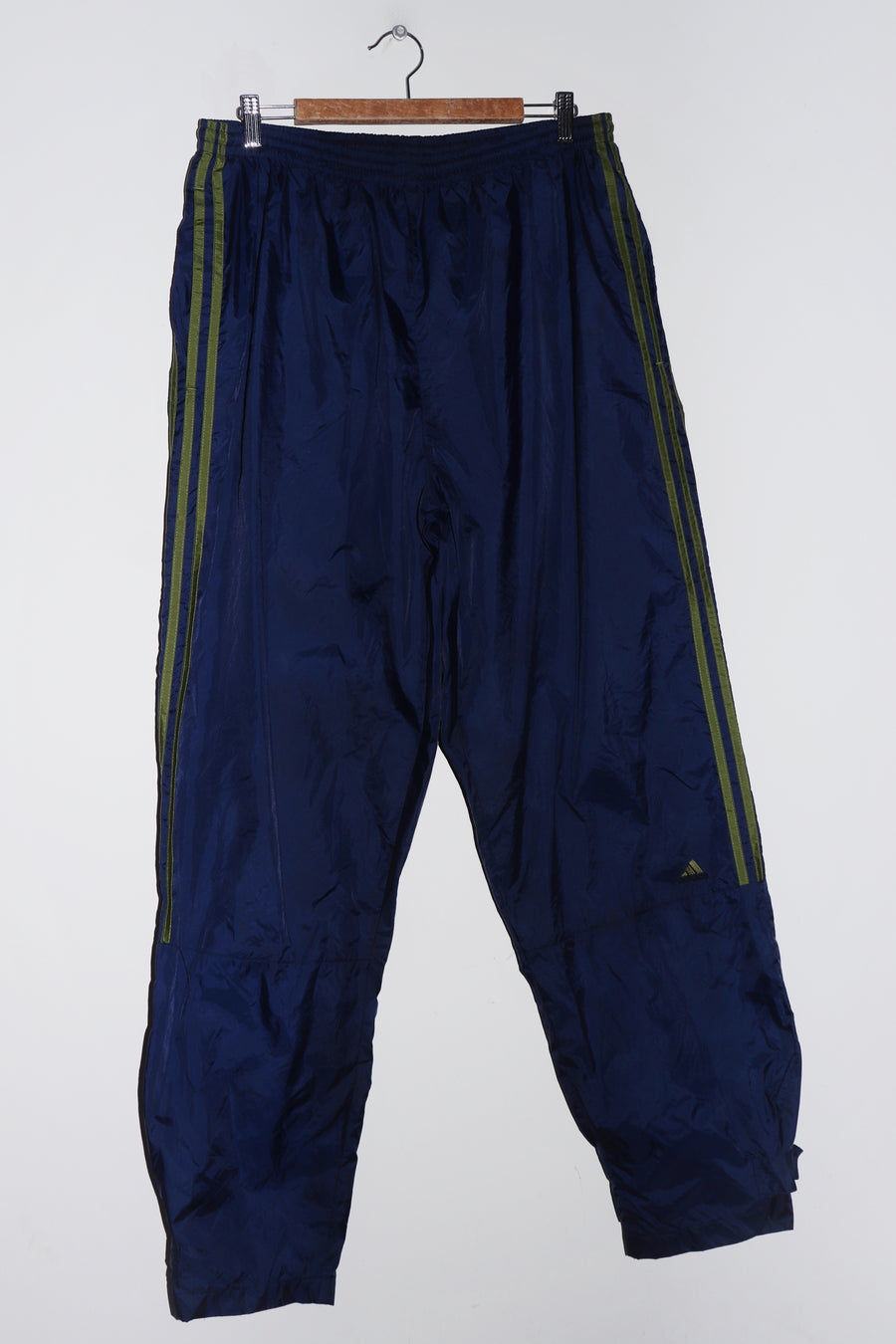 Vintage 90s Adidas Embroidered Logo Navy Baggy Track Pants (38-42)
