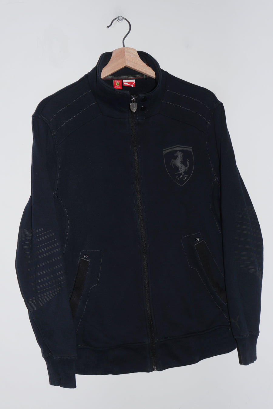 Old School 2000s Puma Ferrari Navy Cotton Jacket (M)