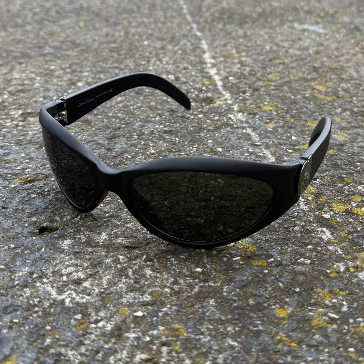 Vintage Salvatore Ferragamo Black Sunglasses