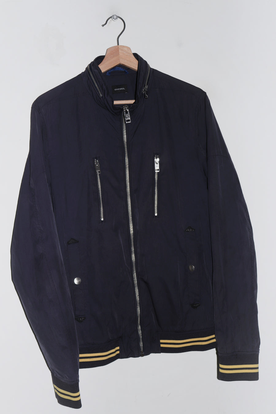 Old School Diesel Zipper Detail Navy Outerwear Riders Jacket (M)