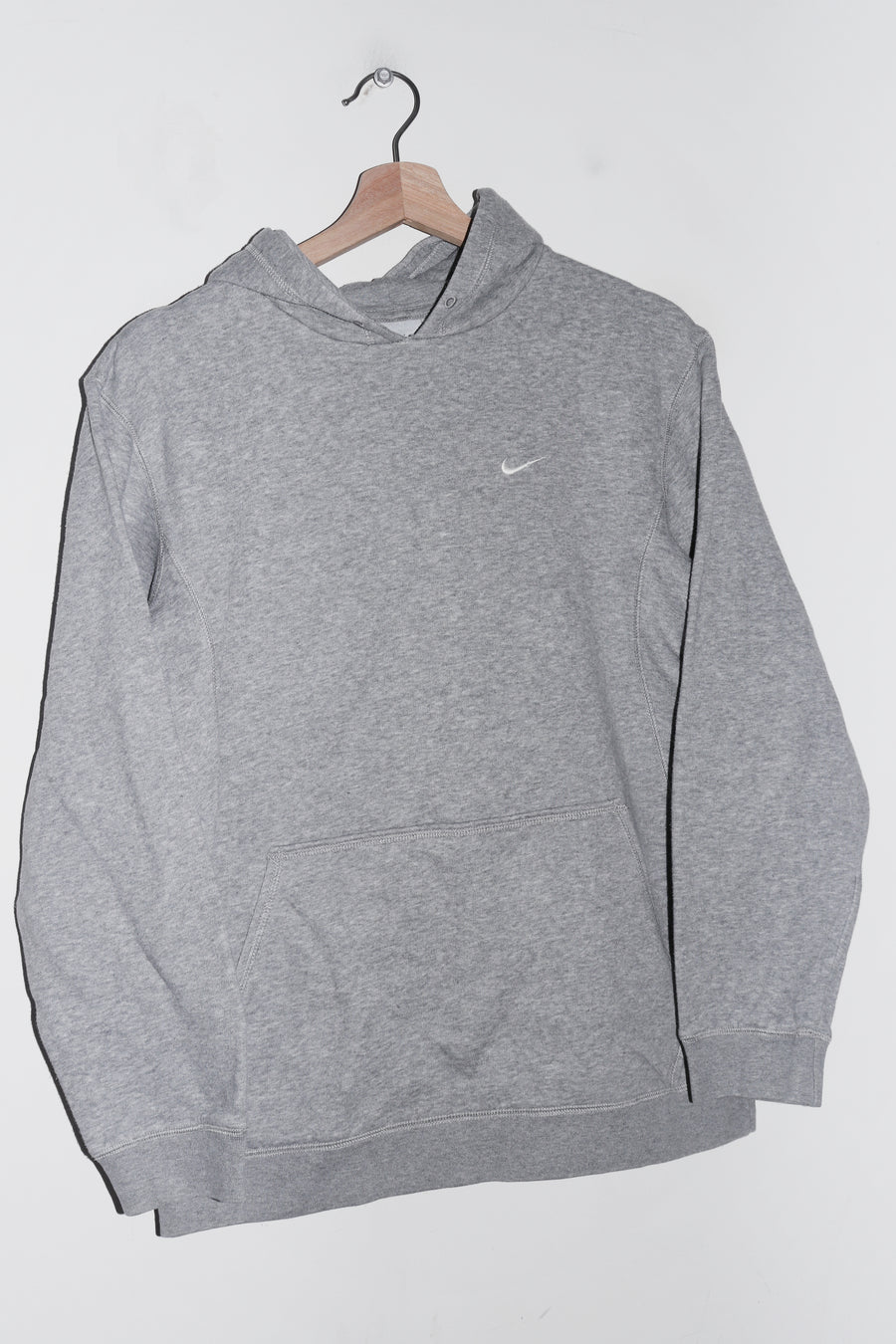 Vintage Nike Embroidered Mini Swoosh Grey Hoodie (S-M/M)