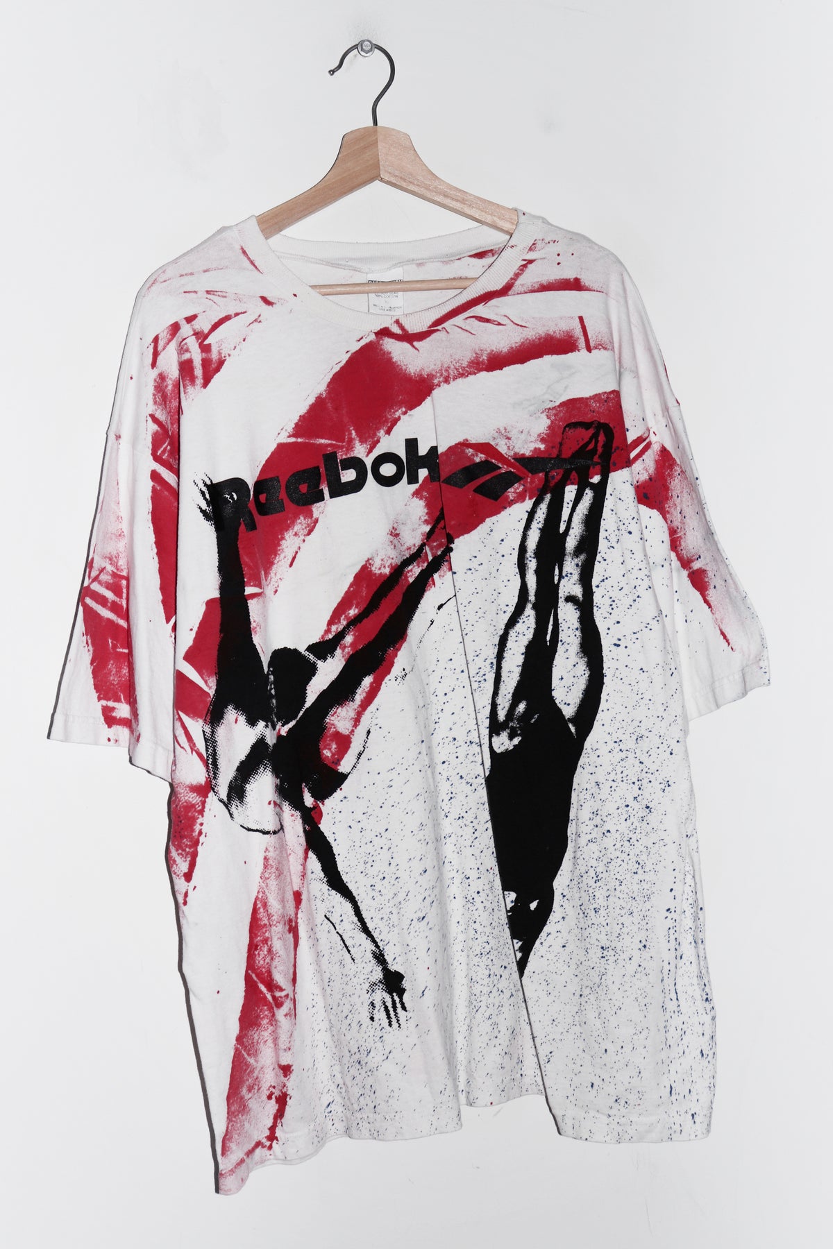 Vintage 90s Reebok All Over Print Graphic Tee (XL)
