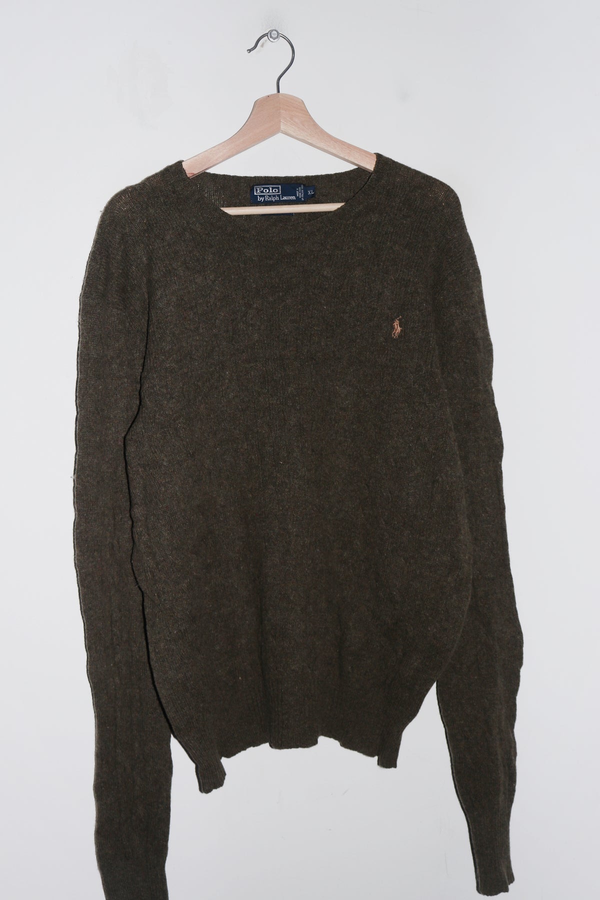 Cody Weightman's Polo Ralph Lauren Khaki Cable Knitted Sweater (L-XL)
