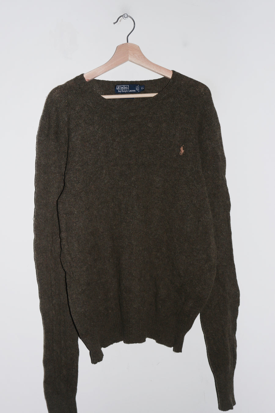 Cody Weightman's Polo Ralph Lauren Khaki Cable Knitted Sweater (L-XL)