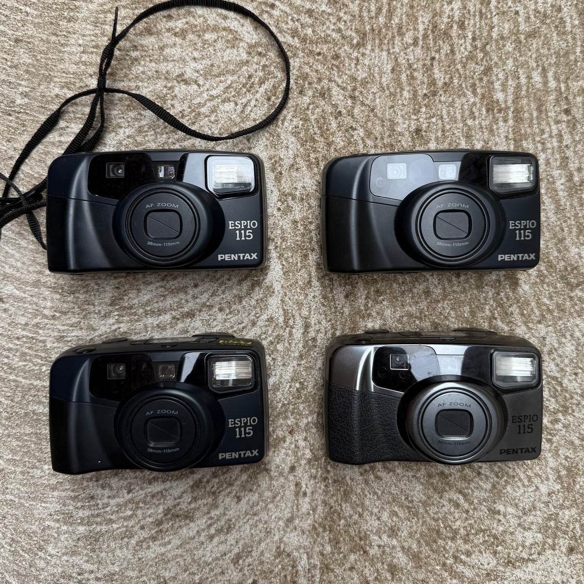 NON-WORKING Vintage Pentax Espio 115 35mm Film Camera Lot of 4