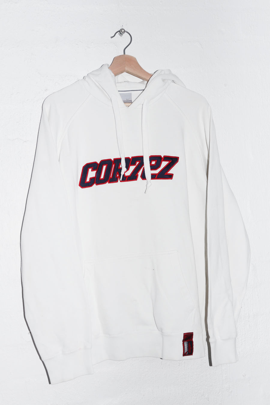 Vintage Nike Cortez Embroidered Graphic White Hoodie (L)