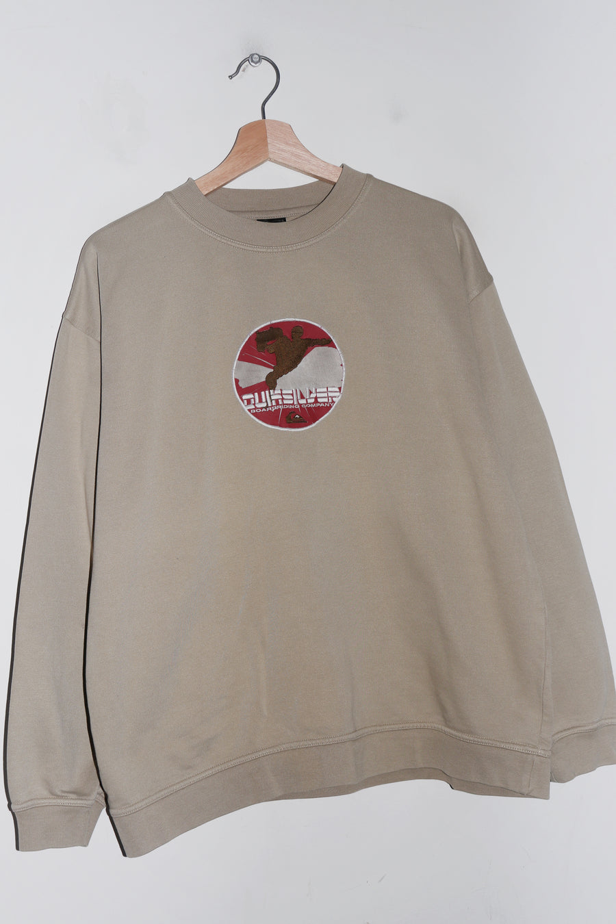Vintage Quicksilver Embroidered Graphic Sand Sweatshirt (M-L)