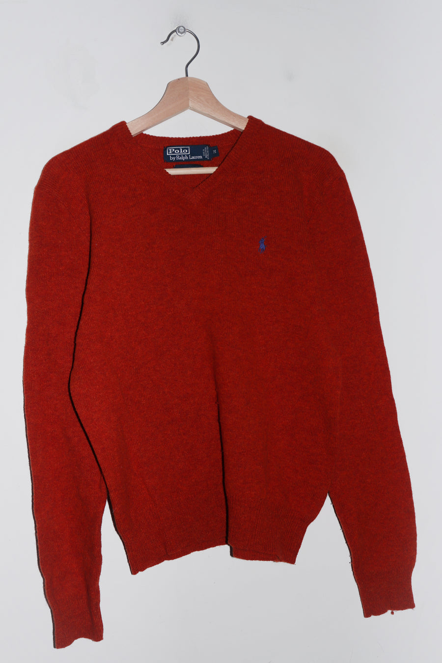 Polo Ralph Lauren Embroidered Logo Orange Knitted Sweater (M)