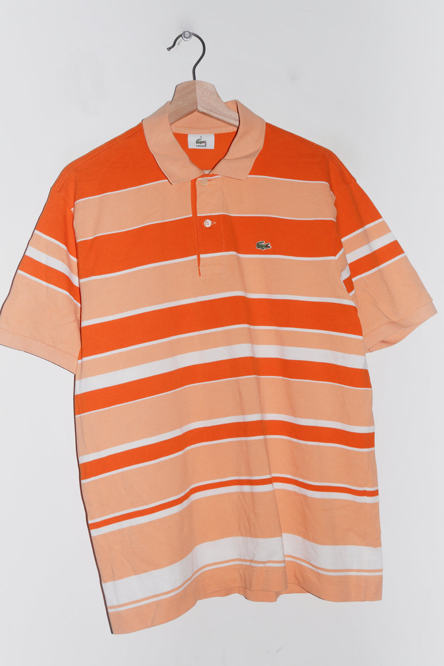 Lacoste Embroidered Logo Thick Striped Polo (L)